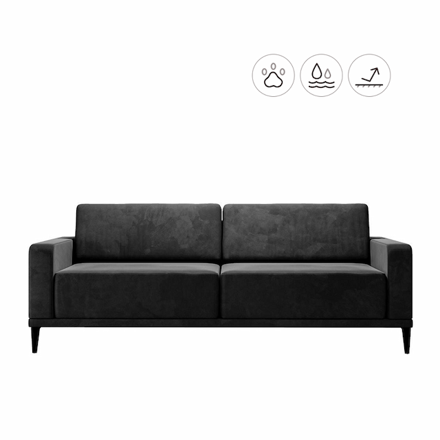 Диван Мастерфабрик Абайоми Saga dark grey ткань рогожка